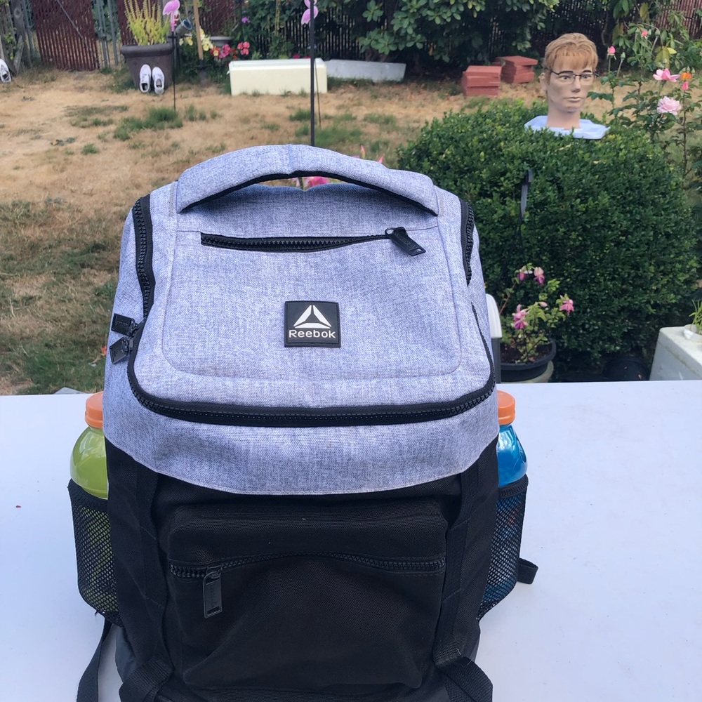Reebok Bobbie Top Loader Two-Tone Grey and Black Daypack Backpack